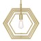 Westinghouse Pendant 60W Holly 15.75In Champagne Brass Hexagon Ring Shade 6369700 - alternate 2